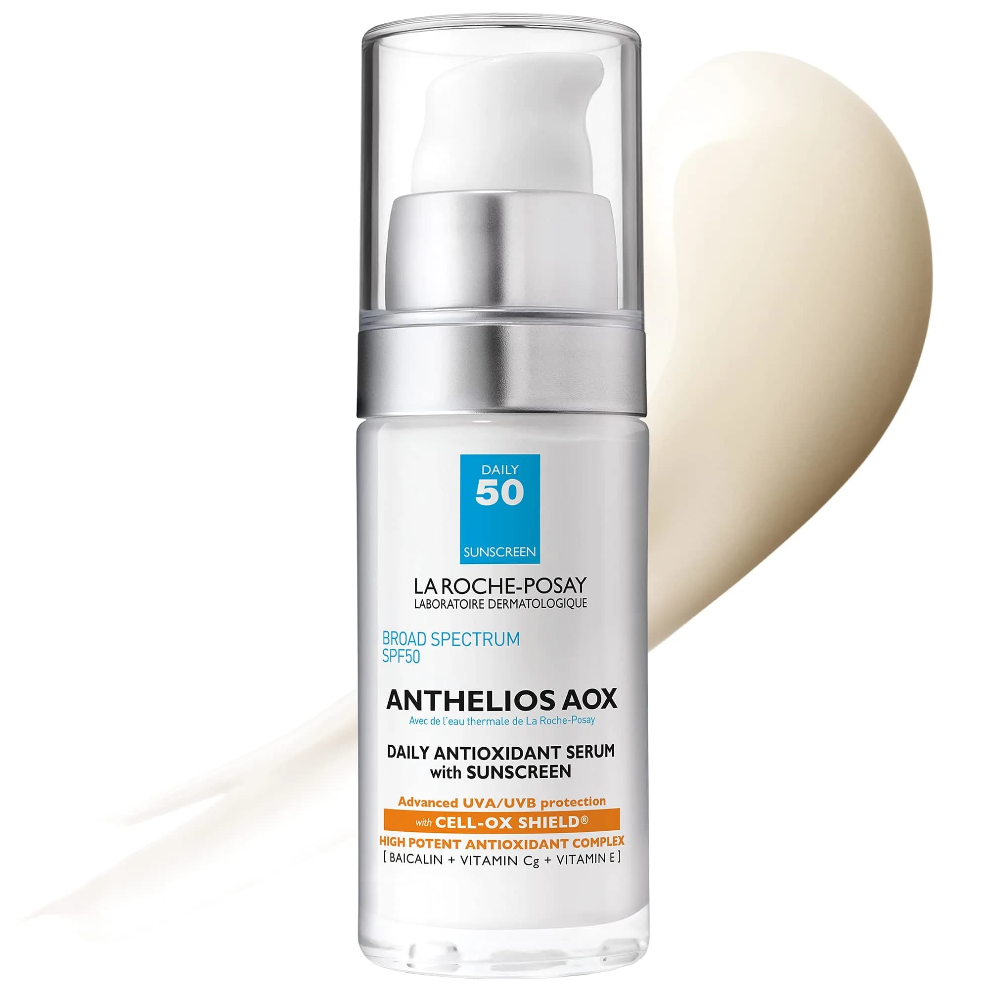 La Roche-Posay Anthelios AOX Antioxidant Serum with Sunscreen SPF 50 30ml (1 Fl Oz) | Broad Spectrum UVA/UVB Protection — 1 Fl Oz