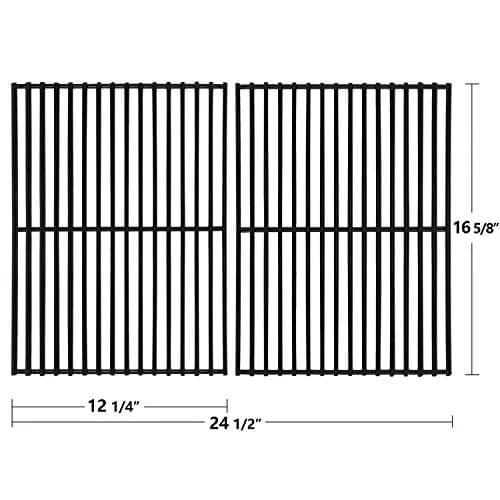 Hongso 16 5/8" x 24 1/2" Porcelain Steel Grill Grates (2-Pack) | Fits Charbroil, Thermos, Kenmore Grills thumbnail 2