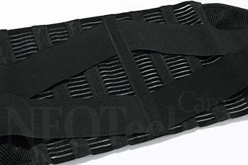 NeoTech Care Adjustable Compression Back Brace Lumbar Support Belt, Black, Size XXL thumbnail 8