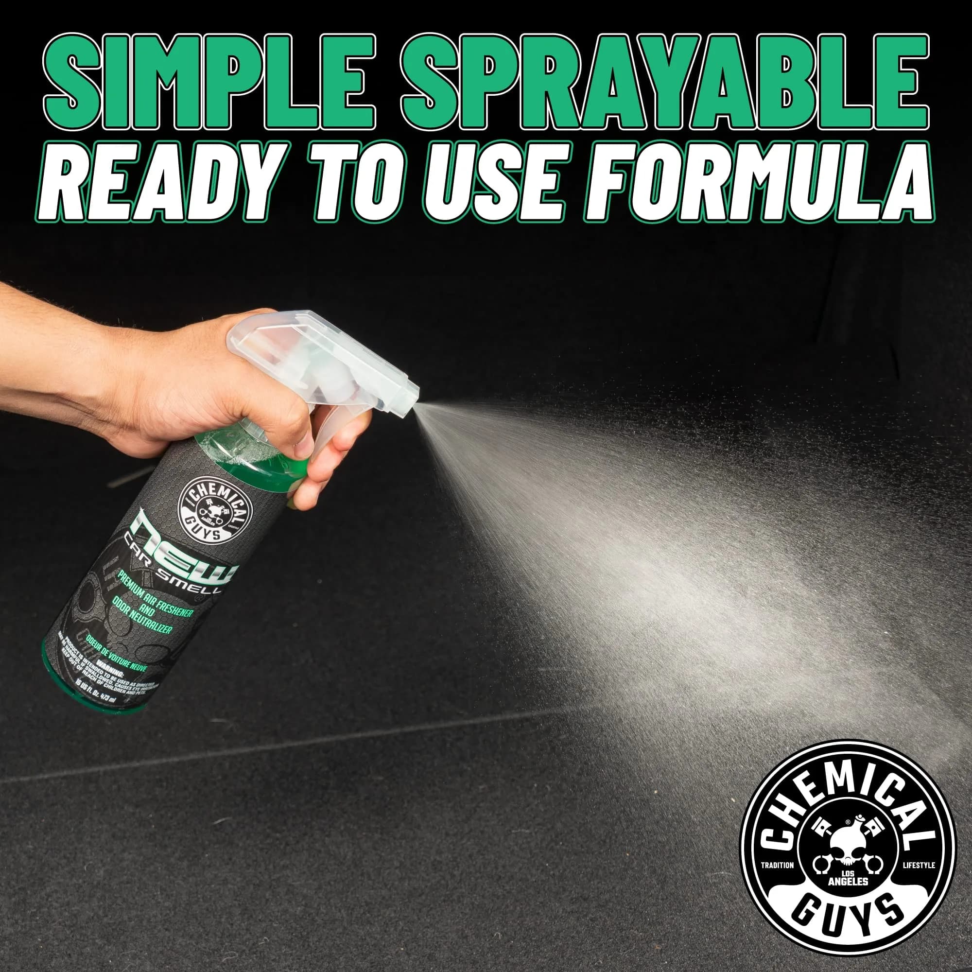 Chemical Guys New Car Smell Air Freshener & Odor Neutralizer Spray 118ml (4 Fl Oz) | Long-Lasting Scent & Odor Elimination - view 4