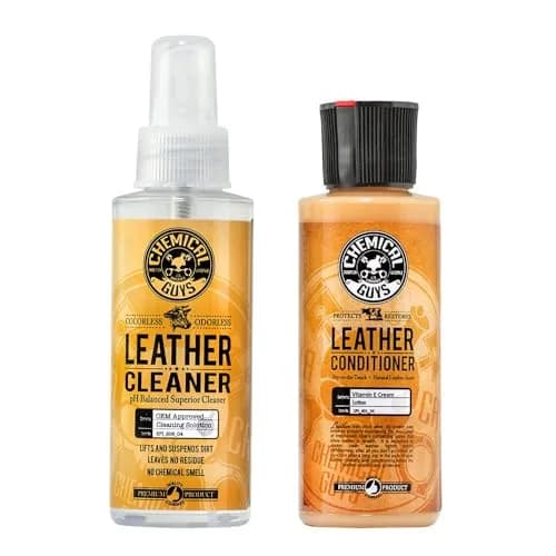 Chemical Guys Leather Cleaner & Conditioner Kit Travel Size 2 x 4 fl oz | pH-Balanced Auto & Home Leather Care thumbnail 1