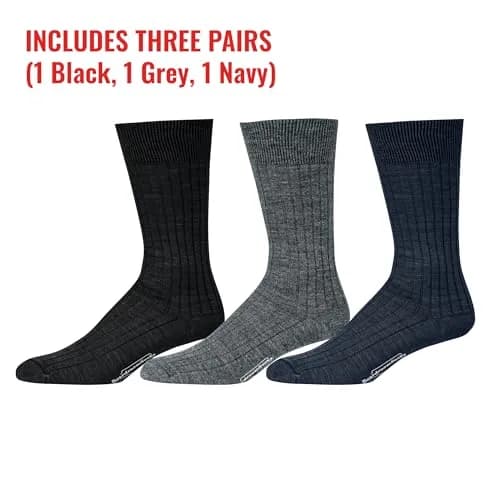 BoardroomSocks Merino Wool Mid-Calf Dress Socks for Men, Ribbed Dress Socks | Comfortable, Durable & Made in USA thumbnail 7