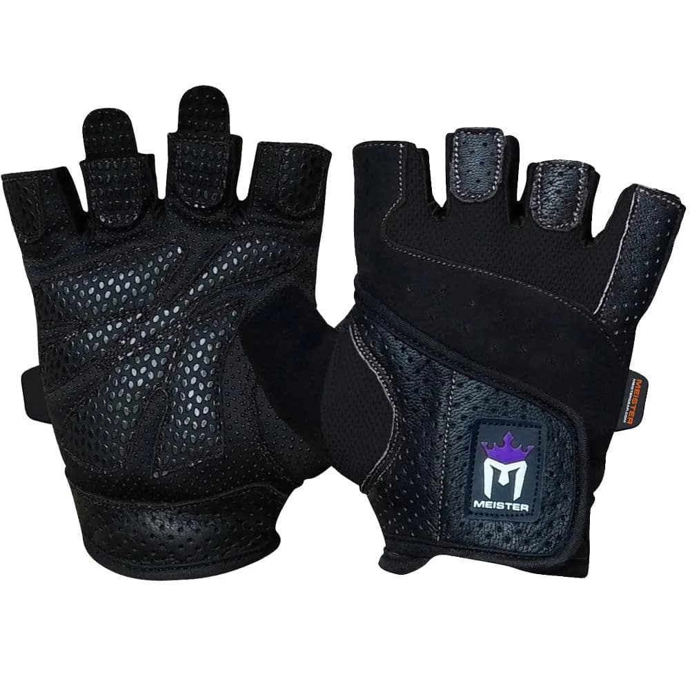 Meister Women's Fit Weight Lifting Gloves w/Washable Amara Leather | Breathable, No-Slip Grip for Women