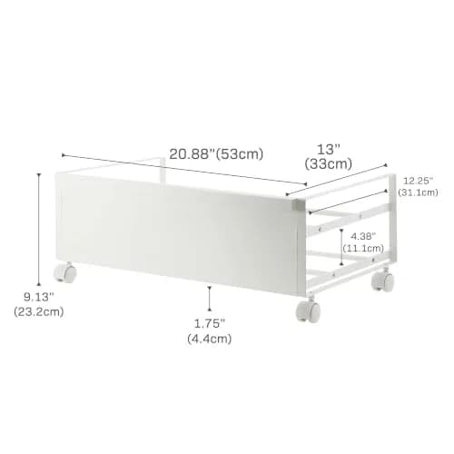 YAMAZAKI Home Frame Rolling Shoe Rack | Compact Steel Shoe Organizer with Wheels, Holds 4 Shoes, 6 Heels thumbnail 6