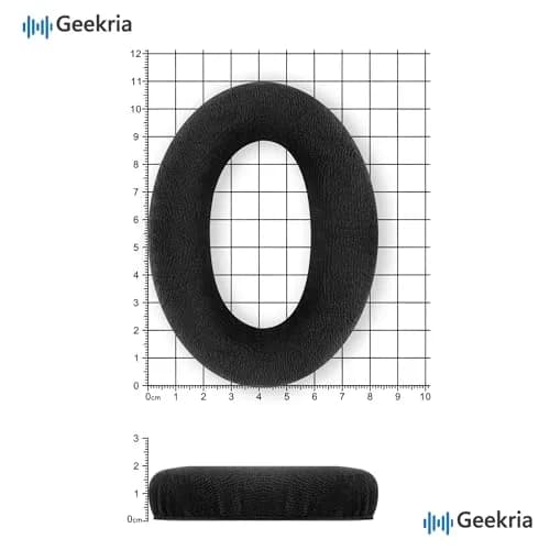 GEEKRIA Comfort Velour Replacement Ear Pads for Sennheiser HD505, HD515, HD518, HD555, HD558, HD559, HD569, HD579, HD598 Headphones Ear Cushions (Black) | Repair Parts thumbnail 6