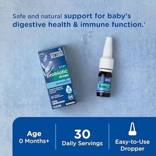 Mommy's Bliss Baby Probiotic Drops Everyday 10ml (0.34 Fl Oz) | Natural Gas, Constipation, Colic Relief thumbnail 2