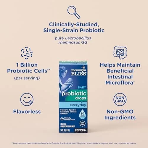 Mommy's Bliss Baby Probiotic Drops Everyday 10ml (0.34 Fl Oz) | Natural Gas, Constipation, Colic Relief thumbnail 3