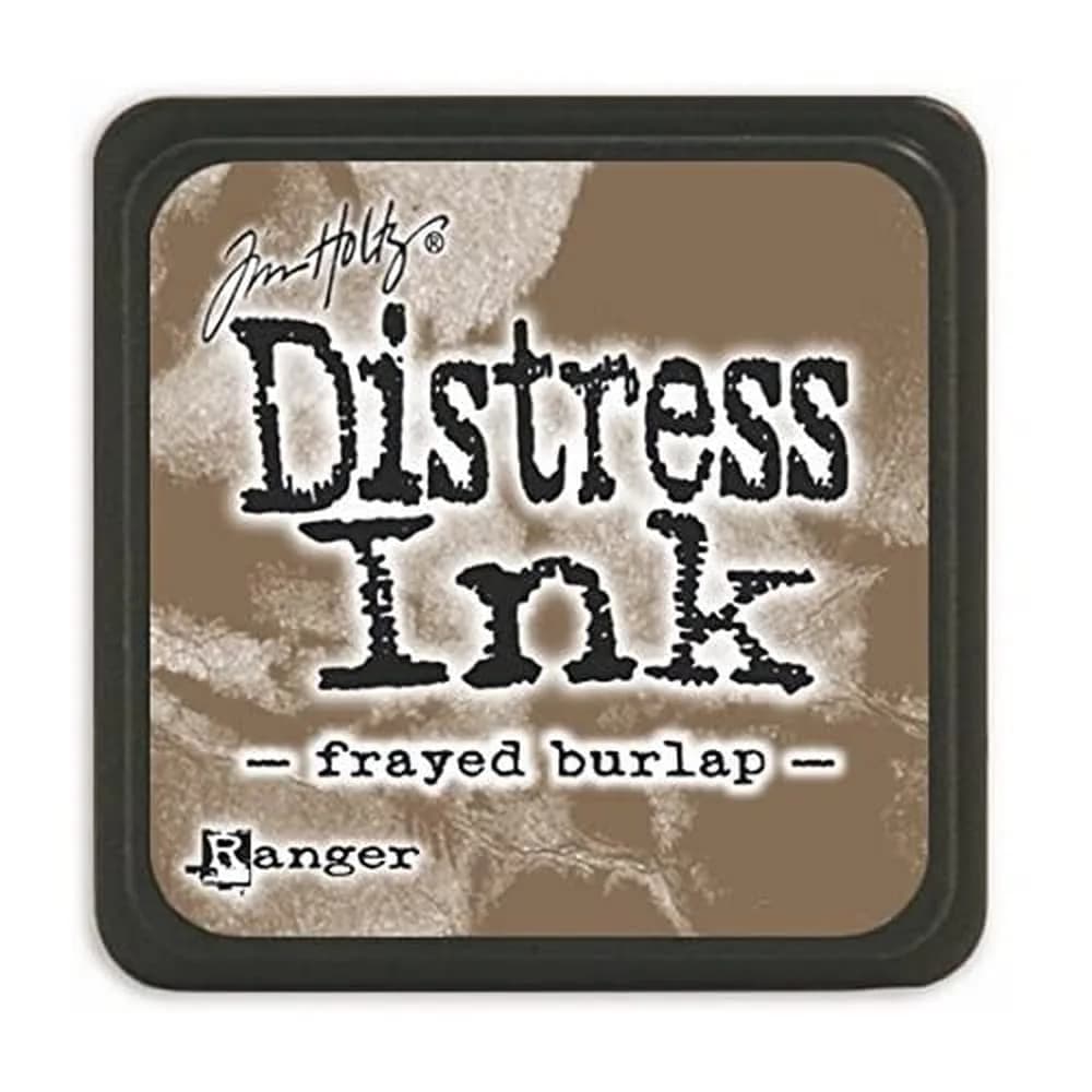 Ranger Mini Ink Pad, Frayed Burlap | Water-Based Dye Ink for Crafts (70-120 chars) — Frayed Burlap