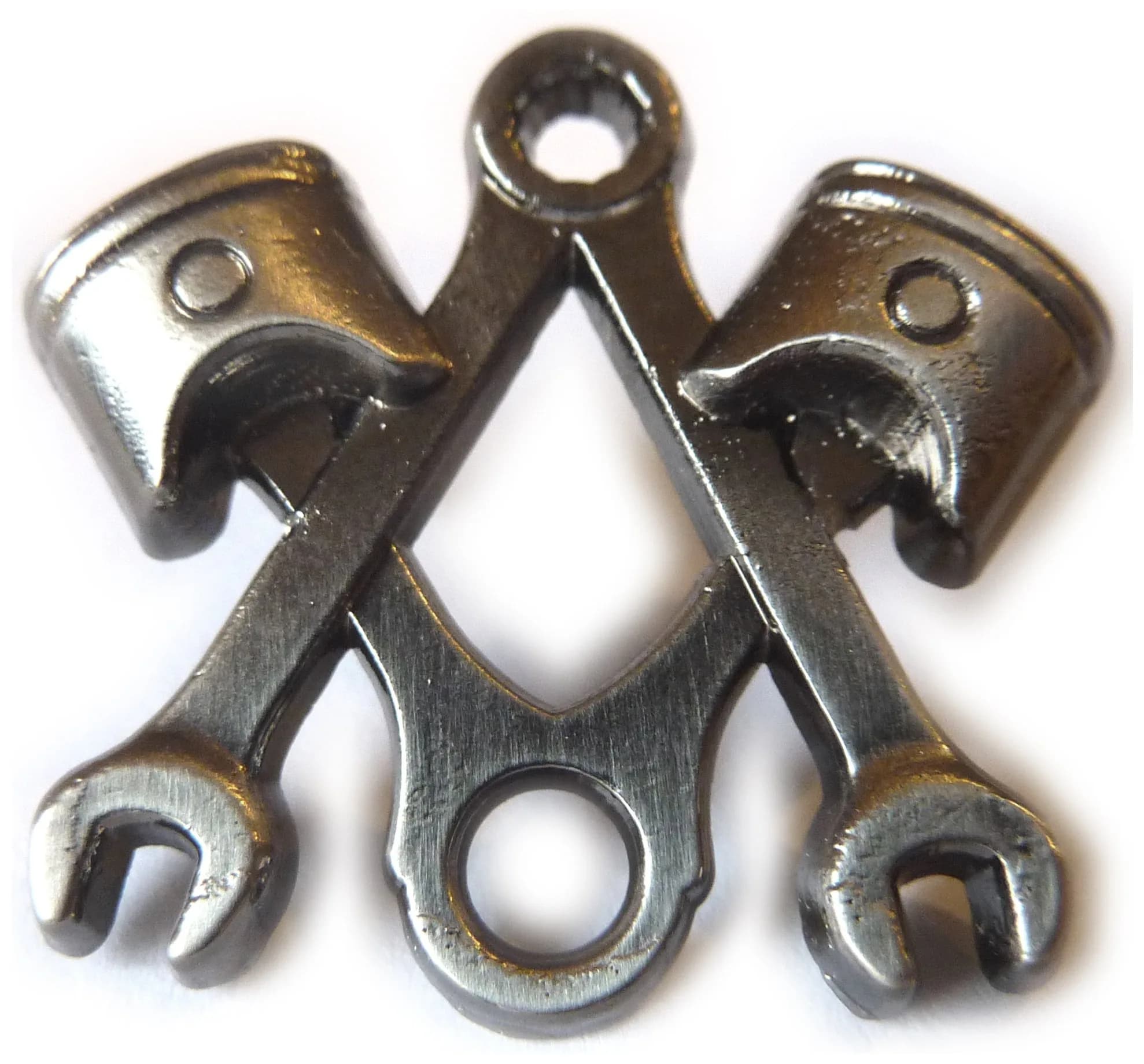 Masonic Collectibles Piston Wrench Harley Antique Nickel Mechanic Lapel Pin | Motorcycle & Masonic Theme