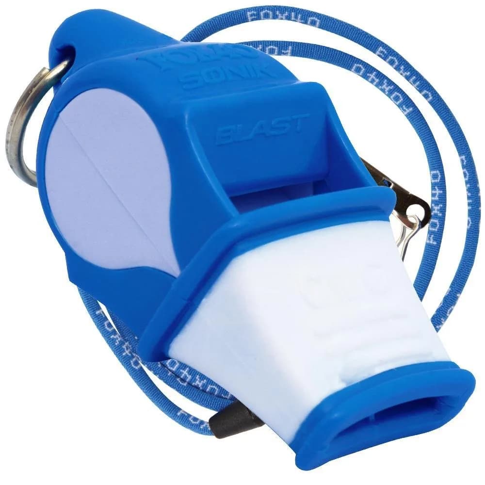 Fox 40 Sonik Blast CMG multicolour blue-white | Flawless 120dB pealess referee whistle