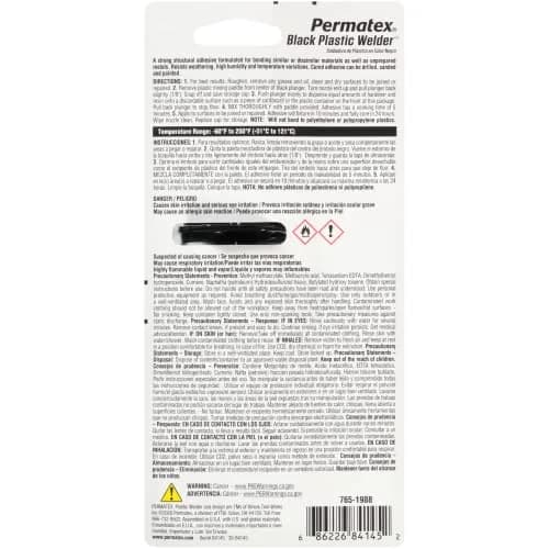 Permatex Permapoxy Black Plastic Weld 0.84 fl. oz. | Fast-Curing, High-Strength Bond (70-120 chars) thumbnail 3