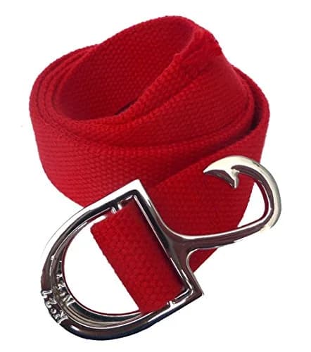 No27 Big Boy Nautical Fishing Hook Webbing Belt Large Red | Heavy Duty Cotton Webbing thumbnail 1