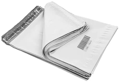 iMBAPrice Poly Mailers Shipping Envelopes Bags, 10 x 13 - inches, 100 Bags (White) | Heavy-Duty Weather & Puncture Resistant thumbnail 1