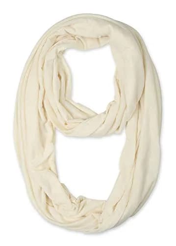 corciova Cosmic Latte Infinity Wrap Light Weight Jersey Knit Head Scarf | Stretchy, Comfortable, Unisex thumbnail 1
