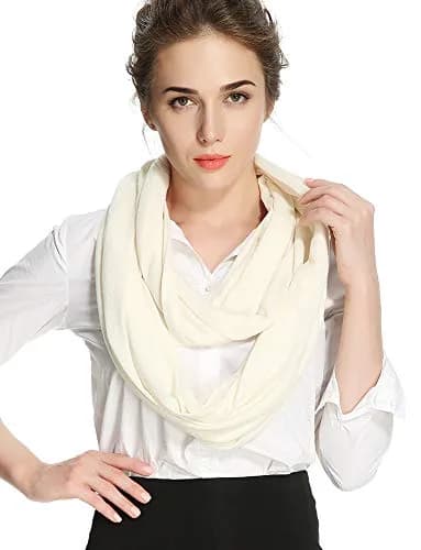 corciova Cosmic Latte Infinity Wrap Light Weight Jersey Knit Head Scarf | Stretchy, Comfortable, Unisex thumbnail 4