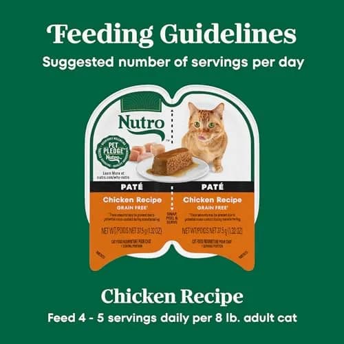 Nutro Perfect Portions Pate Wet Cat Food, Chicken Recipe, 2.6 oz | Grain-Free, Complete & Balanced for Adult Cats thumbnail 6