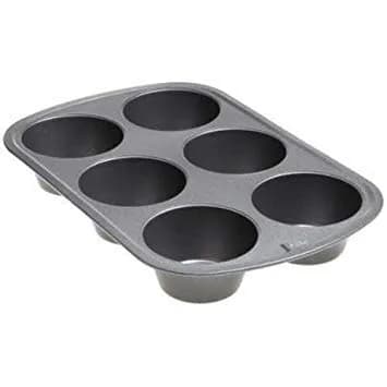 GoodCook Everyday Nonstick Steel Jumbo Texas Muffin Pan, 6 Cups (Jumbo) (Pack of 3) | Bake 6 Large Muffins thumbnail 1