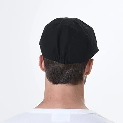 WITHMOONS Simple Newsboy Hat Flat Cap SL3026 | Summer Cotton Style, One Size, Black thumbnail 4