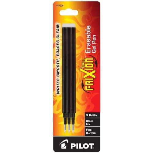 Pilot Refill for Frixion Erasable Gel Ink Pen (Set of 3) | Fine Black Ink, Compatible with Frixion Ball & Clicker thumbnail 2