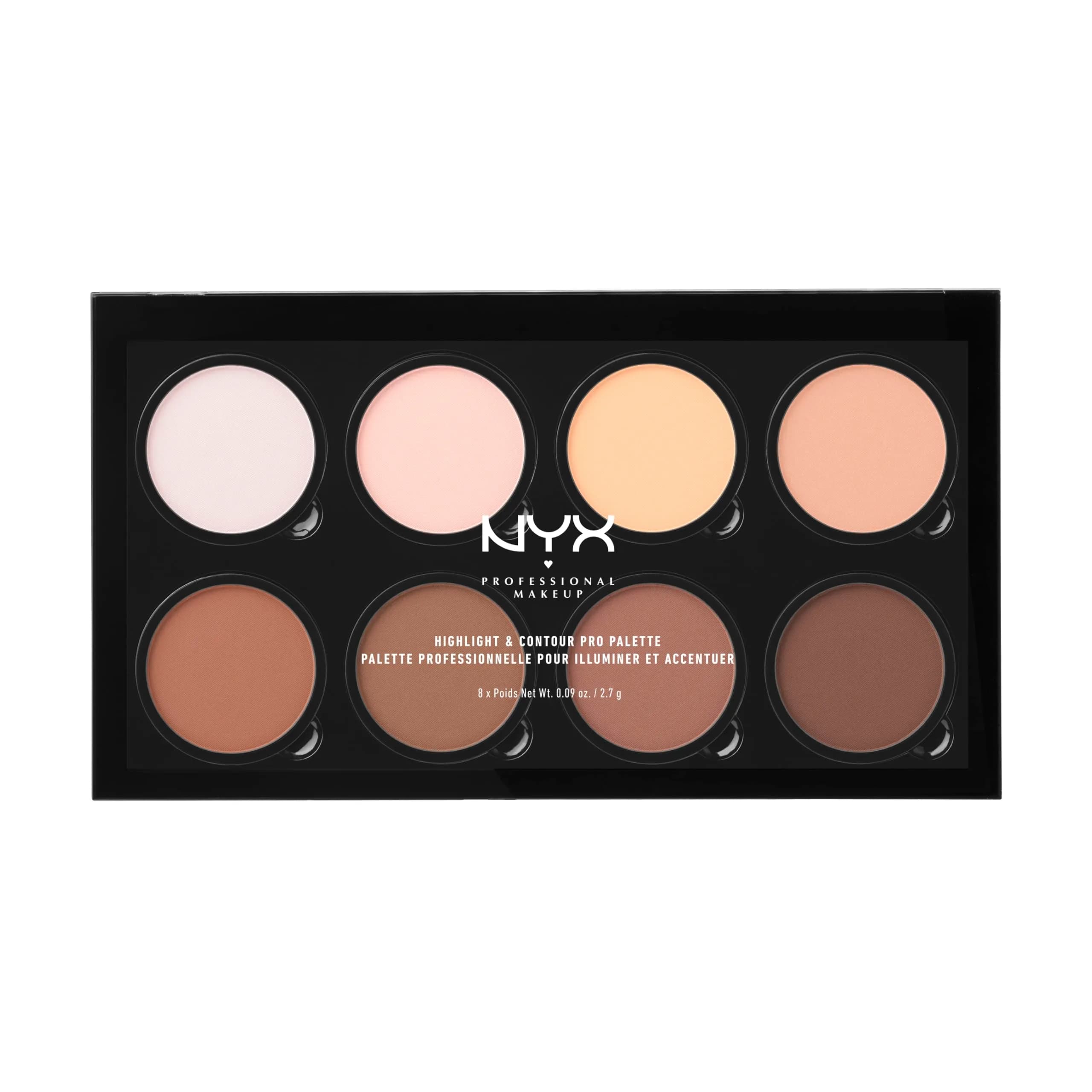 NYX PROFESSIONAL MAKEUP Highlight & Contour Pro Palette | Sculpt & Define Face Makeup — Assorted