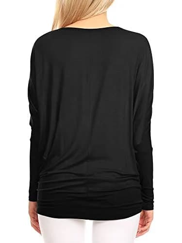 Lock and Love Women's Casual Flowy Batwing Dolman Top 95% Rayon, XXL | Soft & Comfortable Loose Fit Pullover thumbnail 6