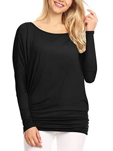 Lock and Love Women's Casual Flowy Batwing Dolman Top 3X-Large | Soft & Comfortable Loose Fit Pullover thumbnail 2