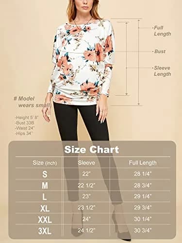 Lock and Love Women's Batwing Dolman Top, Teal | Soft & Flowy Long Sleeve Shirt thumbnail 7