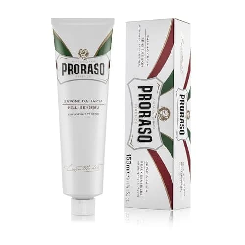 Proraso Shaving Cream Sensitive Skin Oatmeal & Green Tea 150ml (5.1 Fl Oz) | Smooth Irritation-Free Shave thumbnail 1