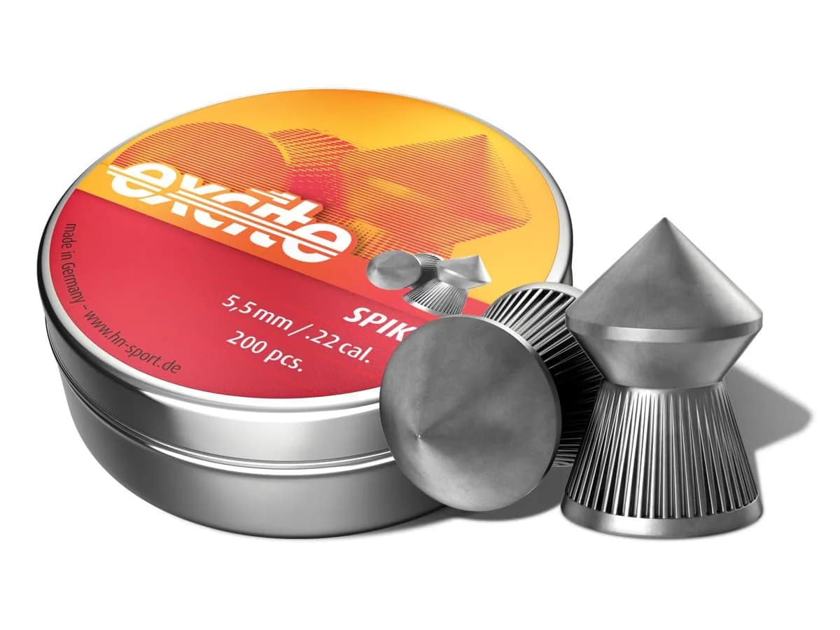 H&N Sport Excite Spike Pellets .22 Cal 15.74 Grains Pointed 200ct | Precision Air Gun Projectiles for India