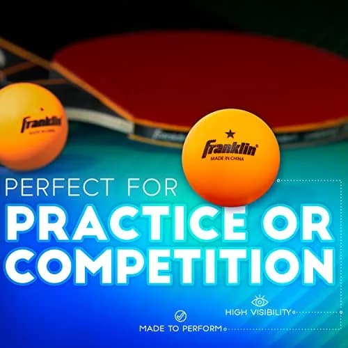 Franklin Sports Orange 40mm Table Tennis Balls (6 Pack) | Official Size & Weight, High Visibility thumbnail 5