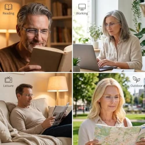 Eyekepper 1.75 Reading Glasses for Men and Women | Blue Rimless Magnifiers with 1.75 Diopters thumbnail 9