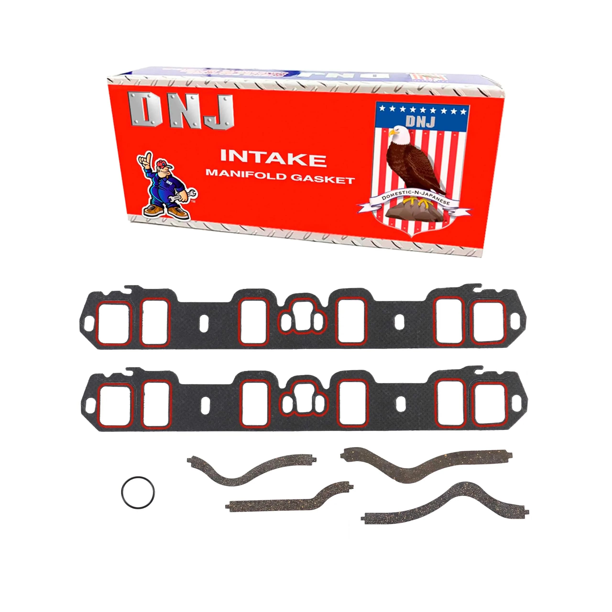 DNJ Intake Manifold Gasket Set for Ford 75-97 | 5.0L-5.8L V8, 16V OHV, 12-Month Warranty - main product image