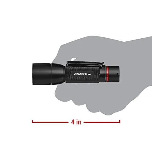 Coast HX5 LED Flashlight 410 Lumens Black | Focusing Beam, USB Rechargeable, Weatherproof thumbnail 7