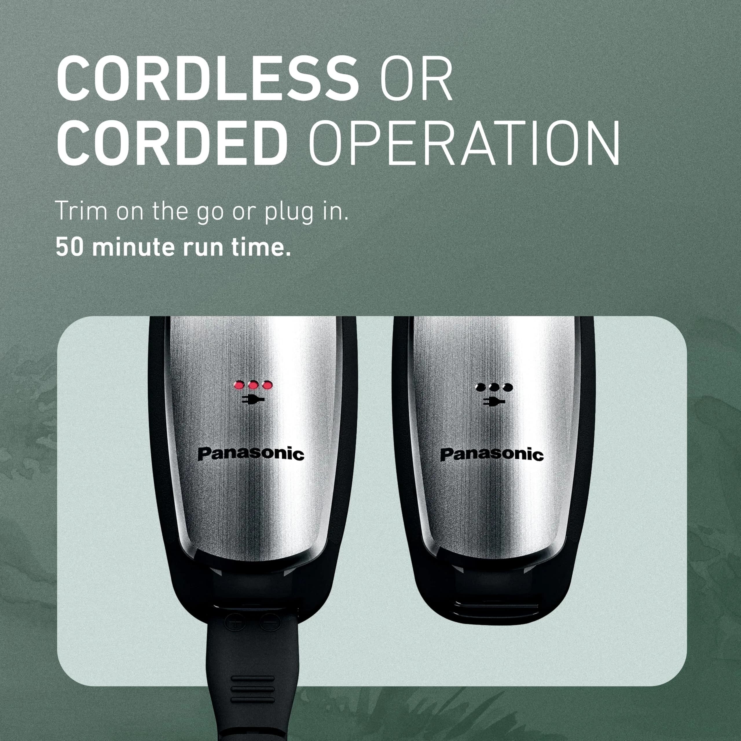 Panasonic ER-GB80-S Multi-Groomer Beard Trimmer for Men | 39 Length Settings, Corded/Cordless, Silver - view 6