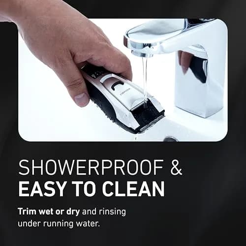 Panasonic ER-GB80-S Multi-Groomer Beard Trimmer for Men | 39 Length Settings, Corded/Cordless, Silver thumbnail 7
