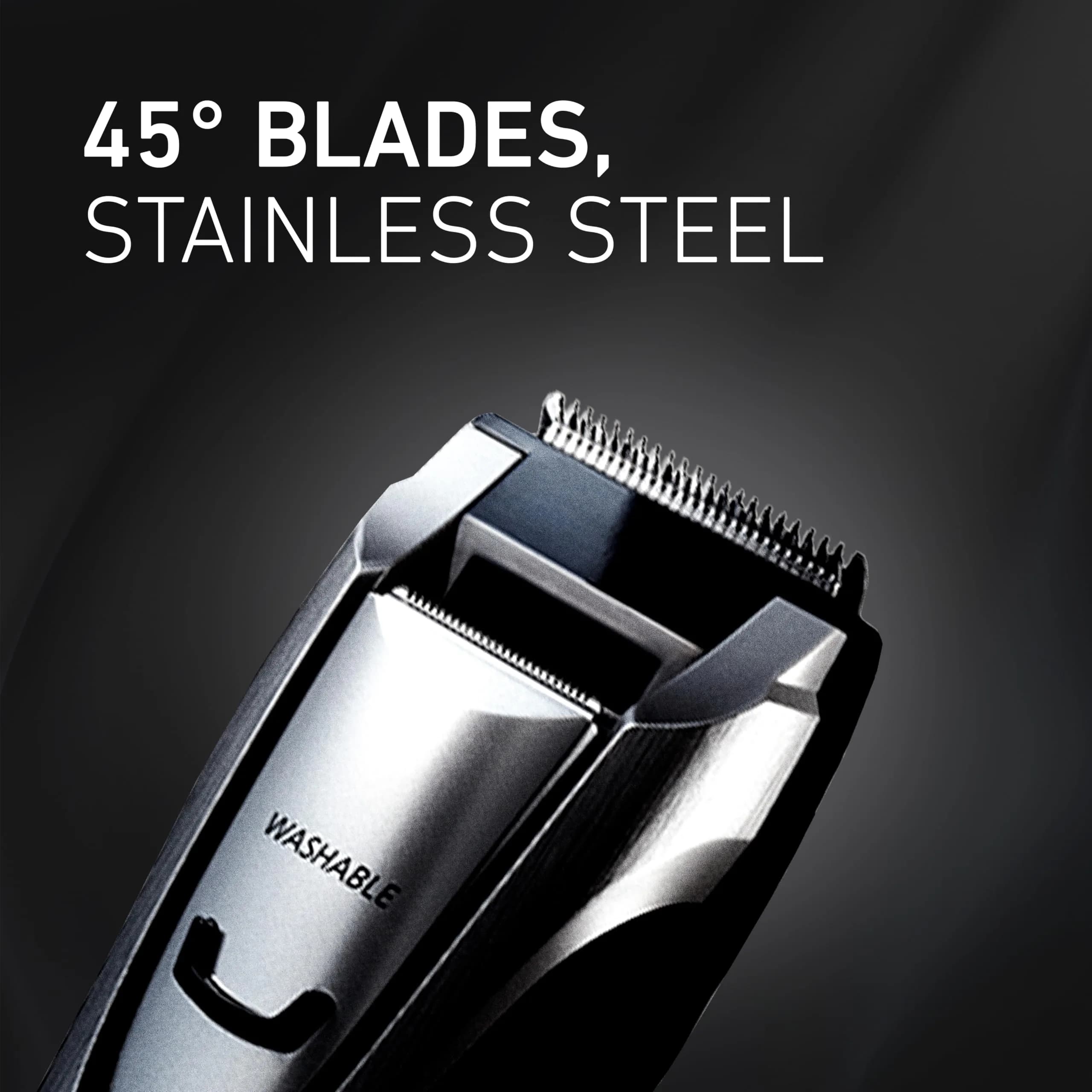 Panasonic ER-GB80-S Multi-Groomer Beard Trimmer for Men | 39 Length Settings, Corded/Cordless, Silver - view 9