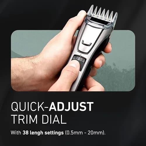 Panasonic ER-GB80-S Multi-Groomer Beard Trimmer for Men | 39 Length Settings, Corded/Cordless, Silver - view 3