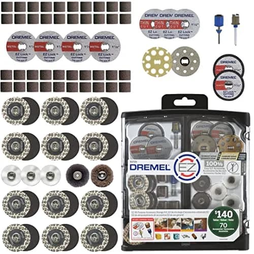 Dremel EZ725 70-Piece All-Purpose Rotary Tool Accessory Set With Storage Kit | Cutting, Polishing, Cleaning, Sanding thumbnail 1