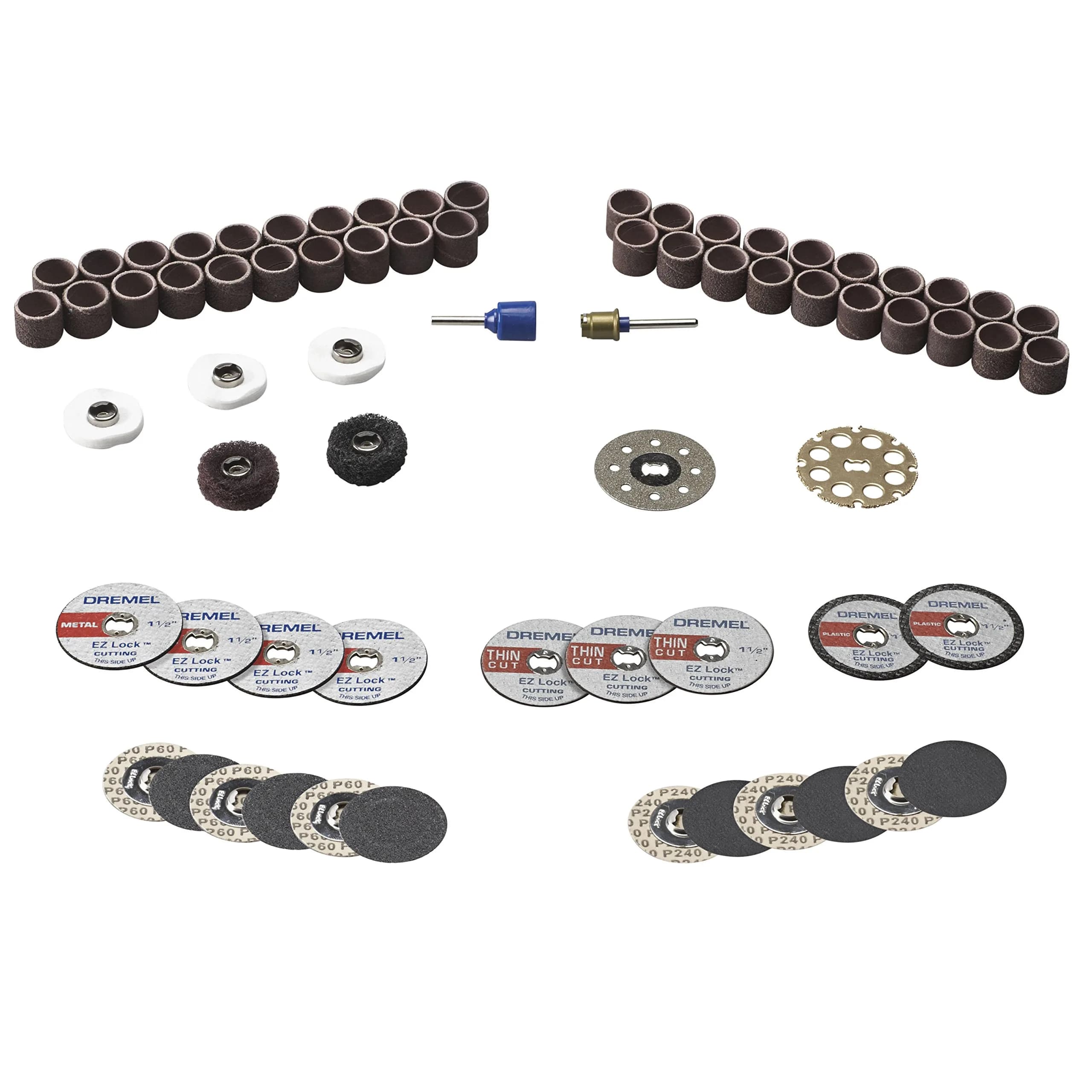 Dremel EZ725 70-Piece All-Purpose Rotary Tool Accessory Set With Storage Kit | Cutting, Polishing, Cleaning, Sanding - view 2