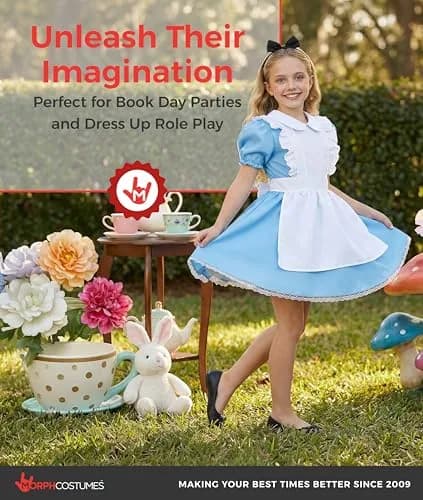 fun shack Alice In Wonderland Costume Kids, XL | Classic Storybook Character Look thumbnail 6
