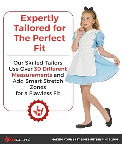 fun shack Alice In Wonderland Costume Kids, XL | Classic Storybook Character Look thumbnail 7