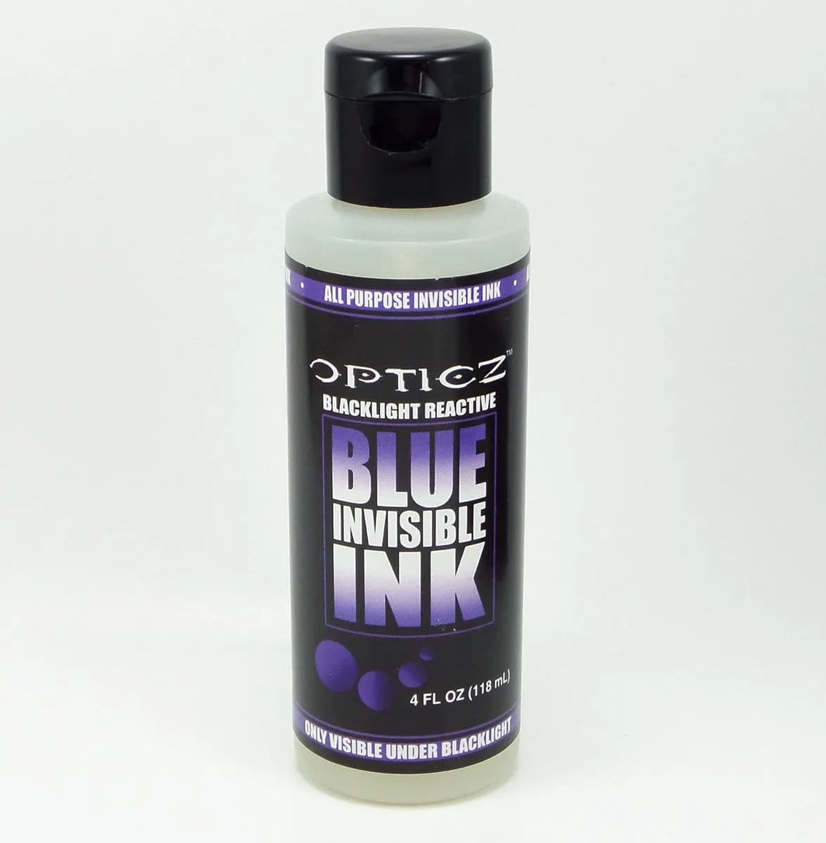 Opticz Invisible Blue UV Blacklight Reactive Ink 118ml (4 fl oz) | Glows Bright Blue Under Blacklight - view 3