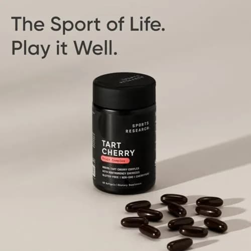 Sports Research Tart Cherry Fruit Complex 800mg 60 Count | Supports Sleep & Muscle Recovery thumbnail 6
