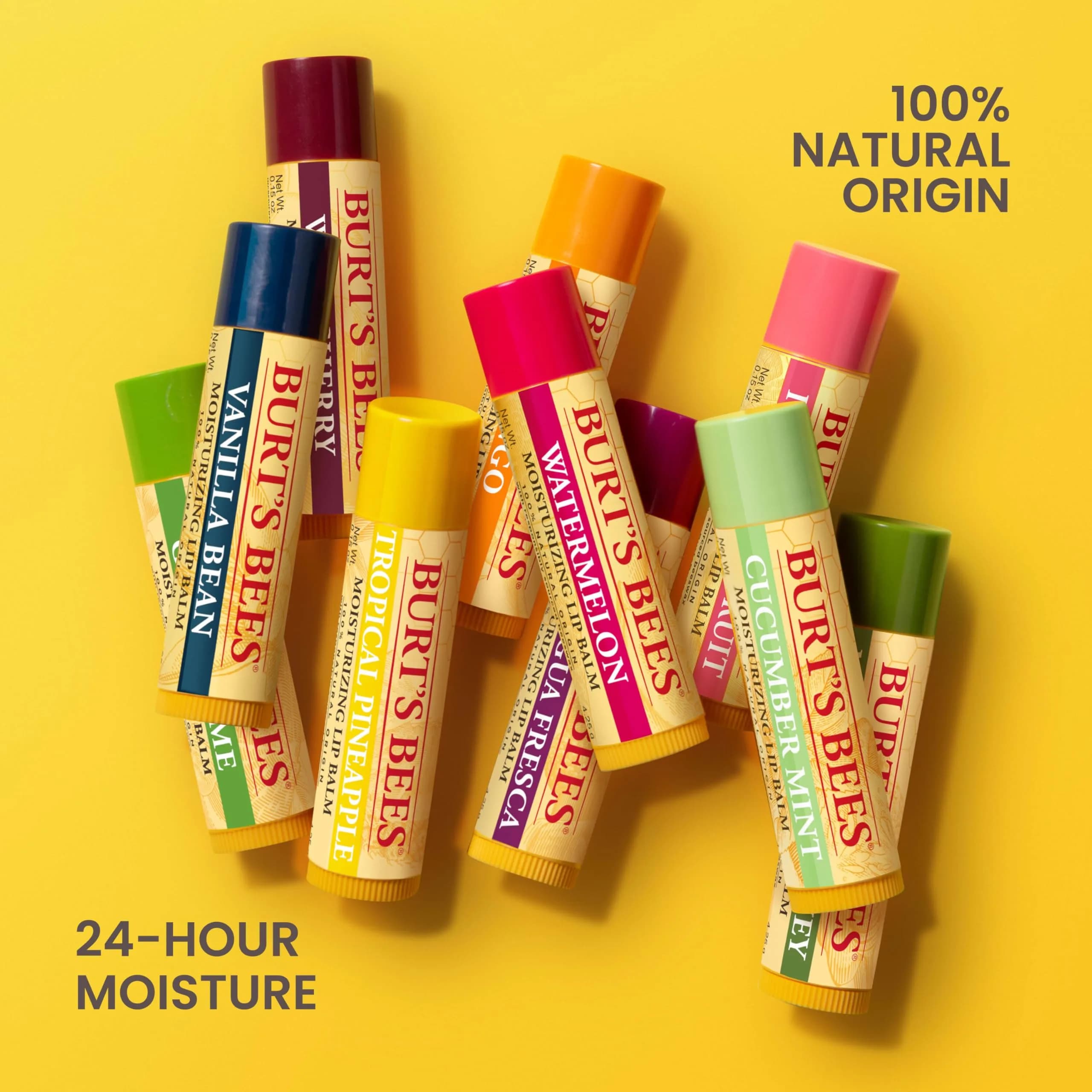Burt's Bees Beeswax Lip Balm, Pomegranate - 4 Tubes | Natural Origin Conditioning Lip Treatment - view 9