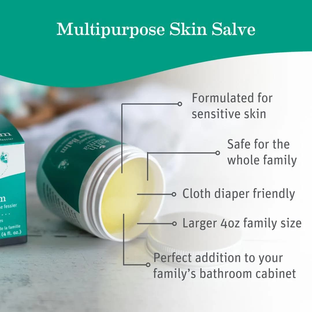 Earth Mama Nipple Butter & Diaper Balm Bundle | Organic Lanolin-Free Nipple Cream & Baby Skin Salve - view 3