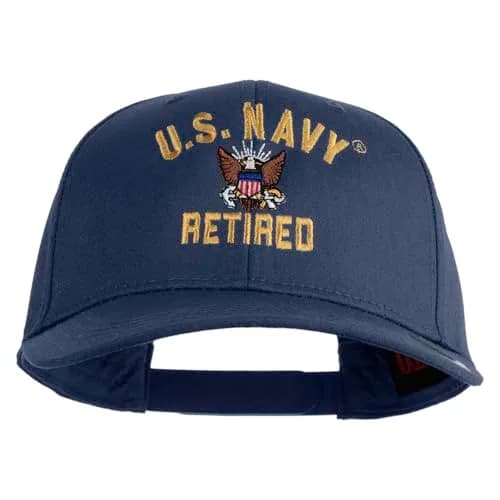 e4Hats.com US Navy Retired Military Embroidered Cotton Twill Cap | Classic Navy Style, Adjustable Fit, All Seasons thumbnail 1