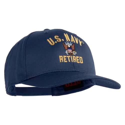 e4Hats.com US Navy Retired Military Embroidered Cotton Twill Cap | Classic Navy Style, Adjustable Fit, All Seasons thumbnail 5