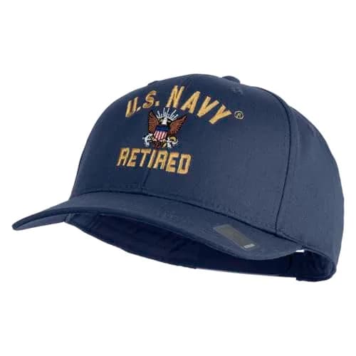 e4Hats.com US Navy Retired Military Embroidered Cotton Twill Cap | Classic Navy Style, Adjustable Fit, All Seasons thumbnail 2