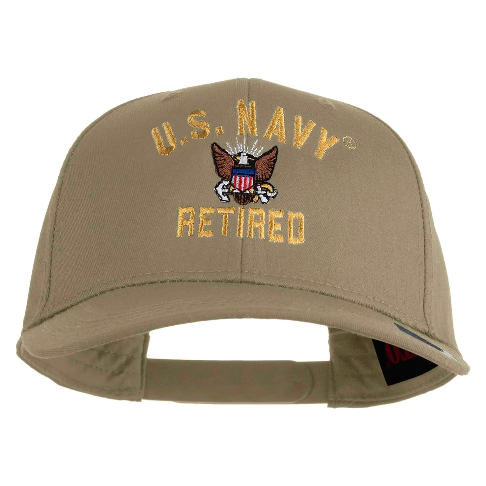 e4Hats.com US Navy Retired Military Embroidered Cotton Twill Cap | Classic Patriotic Style - main product image