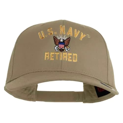 e4Hats.com US Navy Retired Military Embroidered Cotton Twill Cap | Classic Patriotic Style thumbnail 1